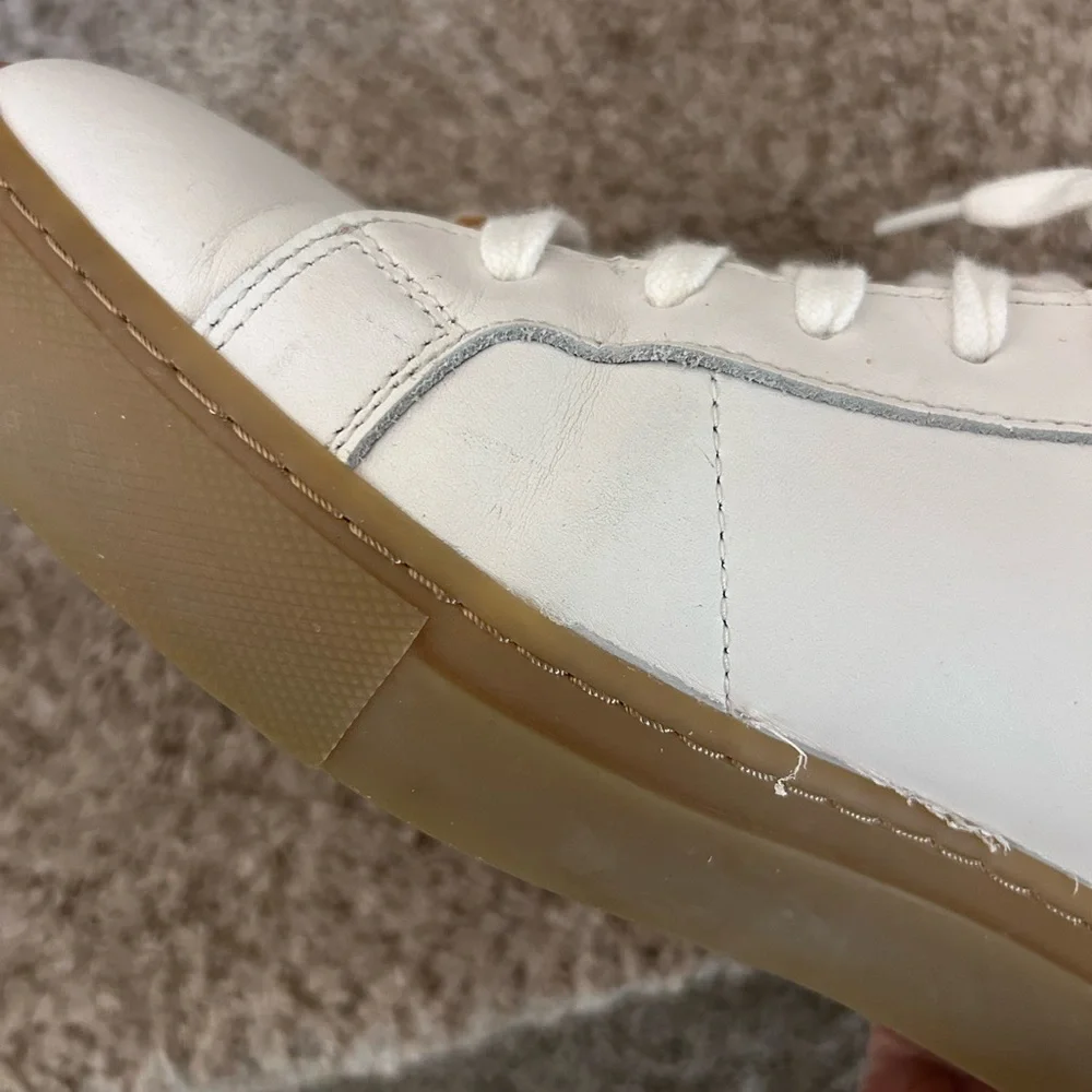 GREATS Brooklyn Royale White Leather and Gum Sneakers. US9/UK8.5/EUR41. Classic - Picture 15 of 16